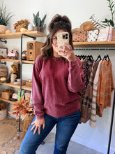 Load image into Gallery viewer, Maroon Corded Sweatshirt