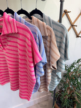 Load image into Gallery viewer, Raised Ribbed Collared Top