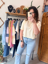 Load image into Gallery viewer, Boxy Fit Cropped Henley