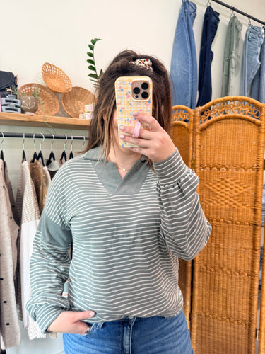 Cece Stripe Pullover