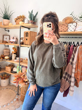 Load image into Gallery viewer, Hunter Green Corded Sweatshirt