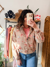 Load image into Gallery viewer, Vintage Caramel Floral Jacket