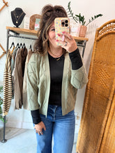 Load image into Gallery viewer, Pointelle Knit Open Front Cardigan