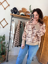 Load image into Gallery viewer, Mocha Camo Waffle Pullover