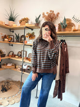 Load image into Gallery viewer, Striped Mockneck Sweatshirt