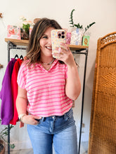 Load image into Gallery viewer, Raised Ribbed Collared Top