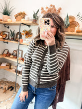 Load image into Gallery viewer, Classic Choco Stripe Cardigan