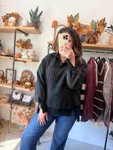 Load image into Gallery viewer, Mineral Washed Snap Collar Pullover