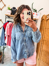 Load image into Gallery viewer, Chambray Button Down Top