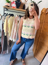 Load image into Gallery viewer, Butter Yellow Floral Sweater Vest