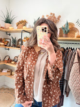 Load image into Gallery viewer, Floral Corduroy Collared Jacket