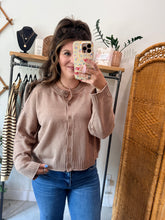 Load image into Gallery viewer, Raw Edge Exposed Seam Cardigan
