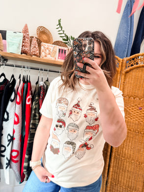 Santa + Santa hats tee