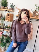 Load image into Gallery viewer, Split Neck Waffle Knit Top