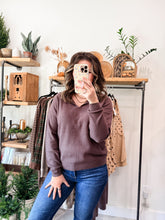 Load image into Gallery viewer, Split Neck Waffle Knit Top