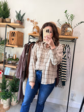 Load image into Gallery viewer, Textured Plaid Top