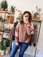 Load image into Gallery viewer, Brown Floral Plaid Top