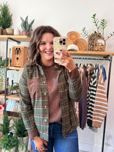 Load image into Gallery viewer, Corduroy Cotrast Plaid Shirt