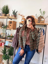 Load image into Gallery viewer, Corduroy Cotrast Plaid Shirt