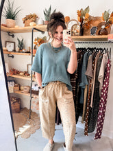 Load image into Gallery viewer, Khaki Ditsy Floral Pants