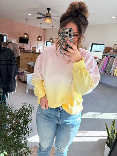 Corded Ombre Sweatshirt