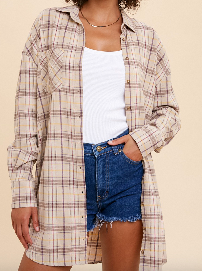 Flannel Shirt Dress