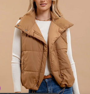 Asymmetrical Zip Up Vest