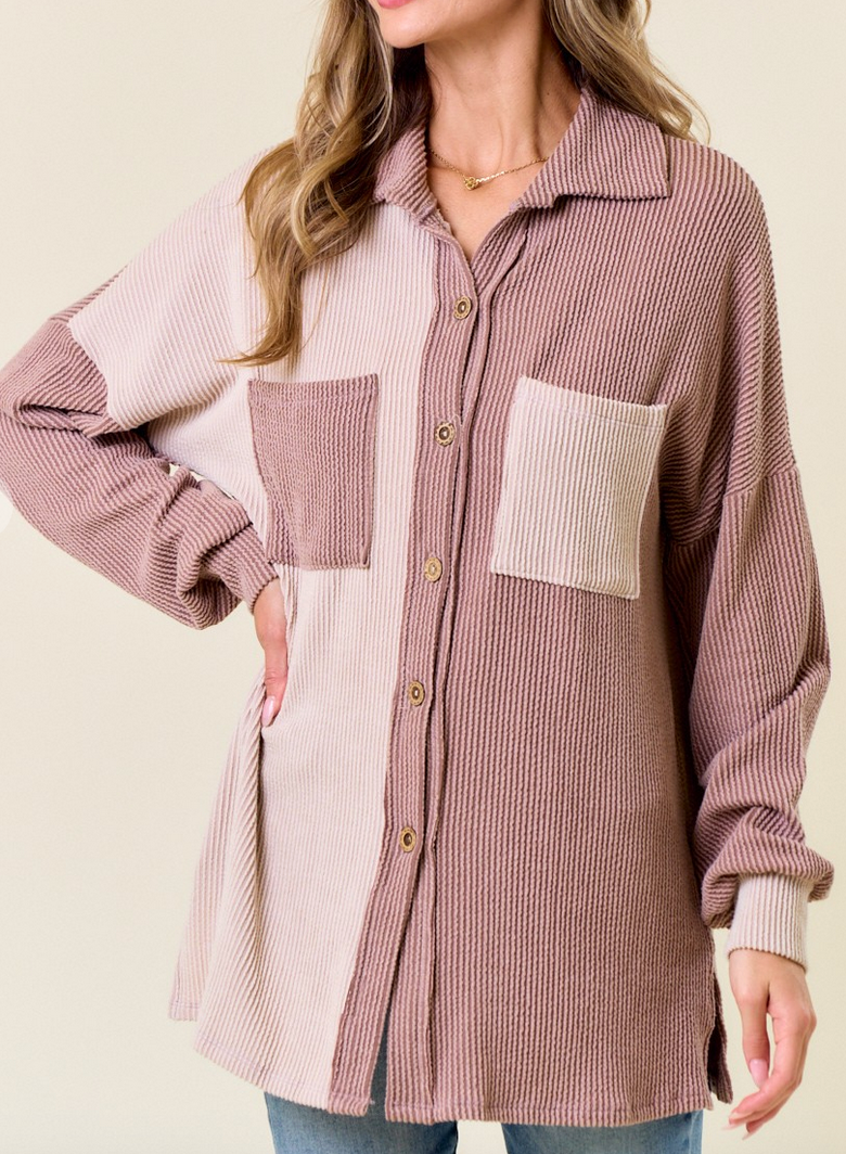 Hot Cocoa Ribbed Shacket