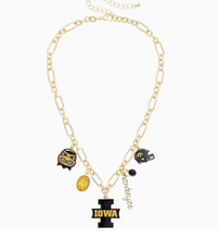 Load image into Gallery viewer, Iowa Hawkeyes Gameday Charm Necklace