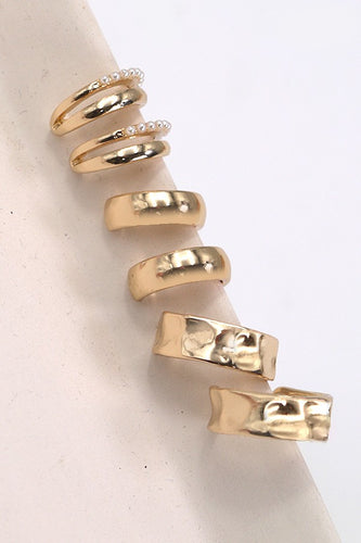 Round Pearl Huggie Hoop Trio